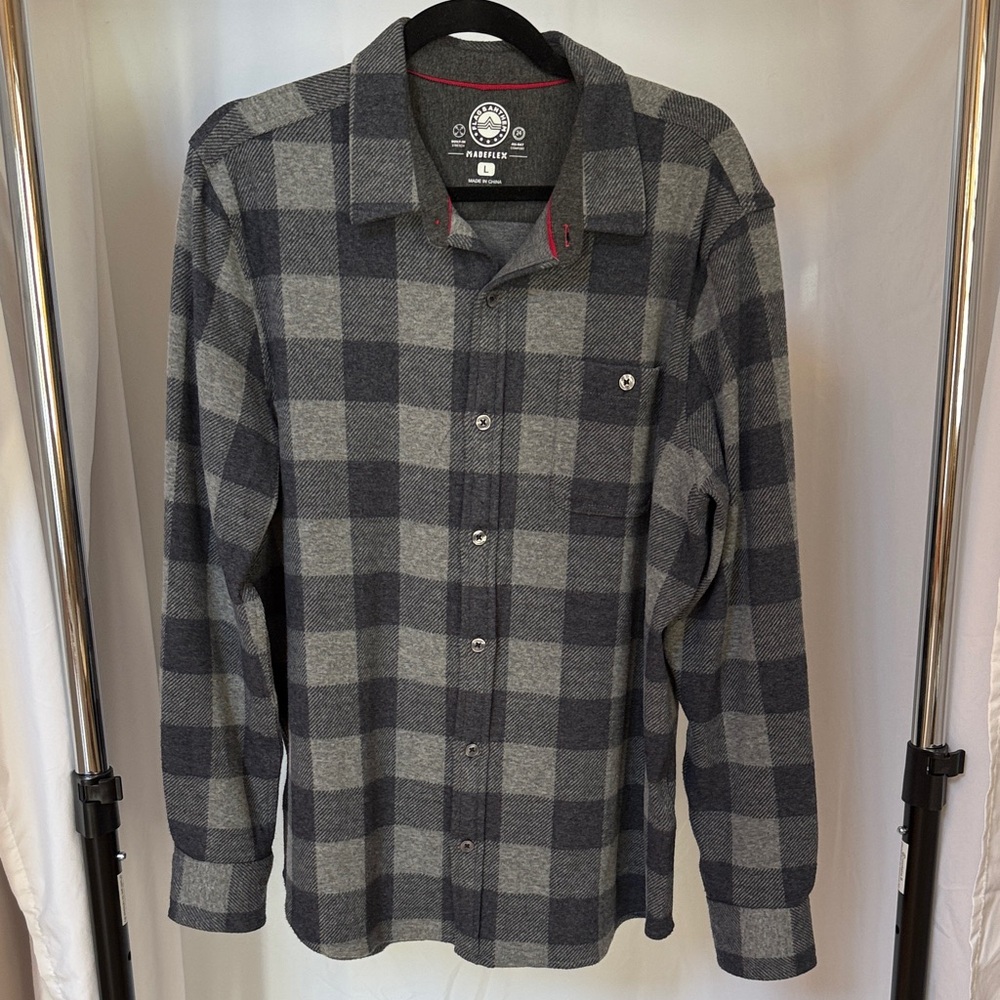 Flag & Anthem Black and Gray Checkered Shirt Jacket Shacket